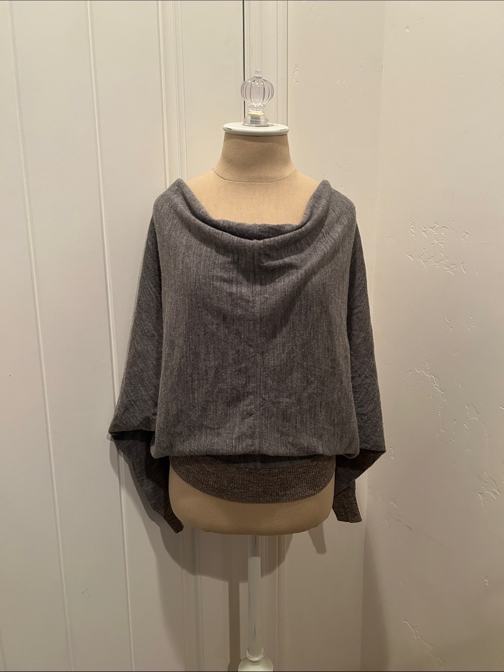 All Saints Draped Gray Women's Sweater